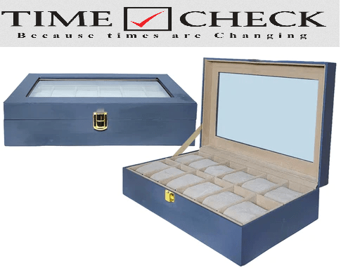 12 Grid Watch Organizer in Best Quality PU Leather Material - Timecheck