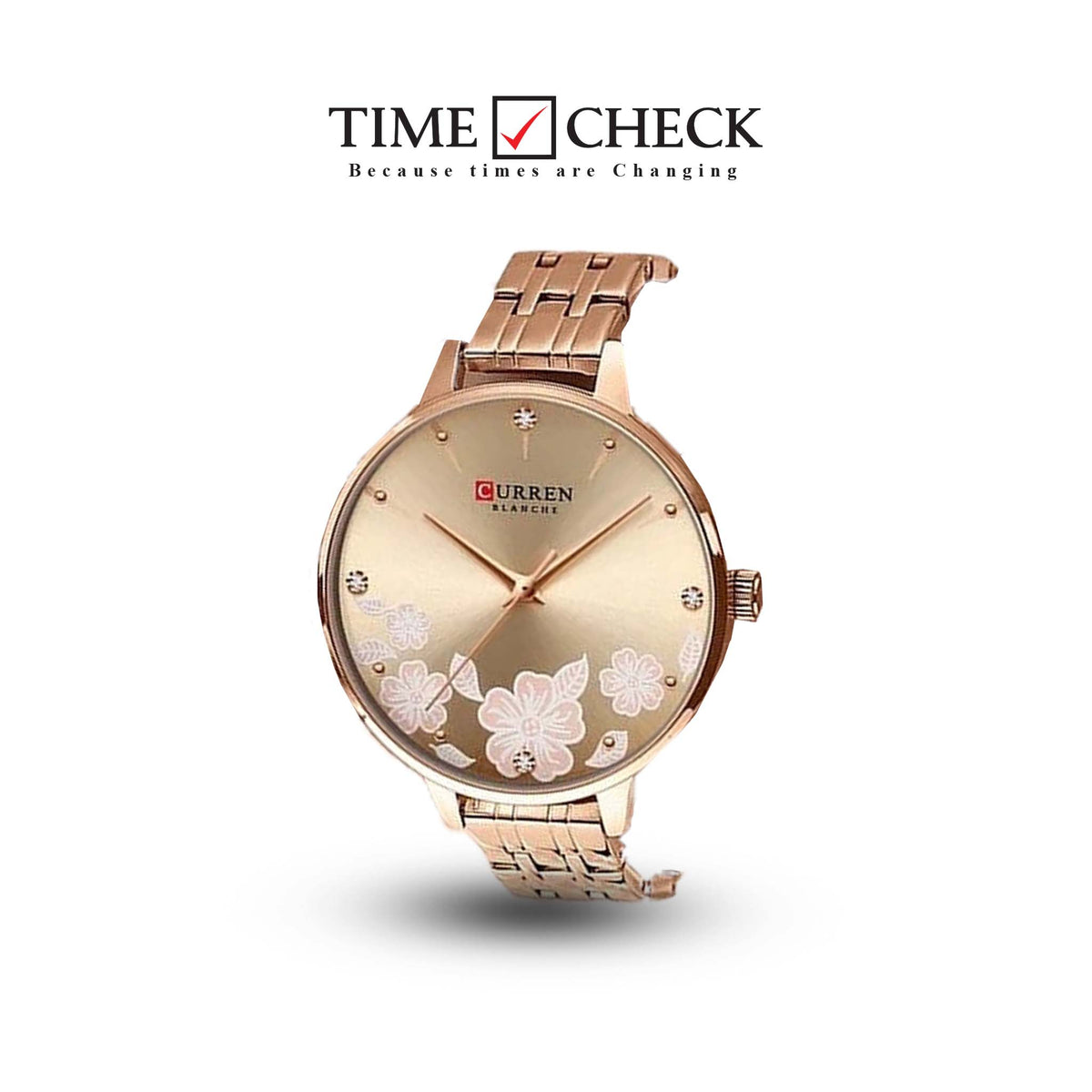 C-9068L Curren rose-gold Dial & rose-gold Stainless Steel Chain Analog Quartz Women's Watch.