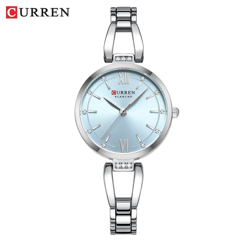 C-9092L Curren multiple colour Dial  Stainless Steel Chain Analog Quartz Women's fashion Watch. TIMECHECK