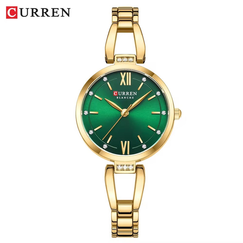 C-9092L Curren multiple colour Dial  Stainless Steel Chain Analog Quartz Women's fashion Watch. TIMECHECK