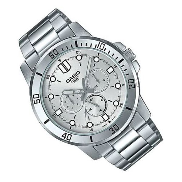 MTP-VD300D-7EUDF Casio Silver Dial Silver Stainless Steel Analog Quartz Men's Watch.