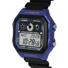 AE-1300WH-2AVDF Casio with Black Resin Band Digital Men's Watch. fashionable