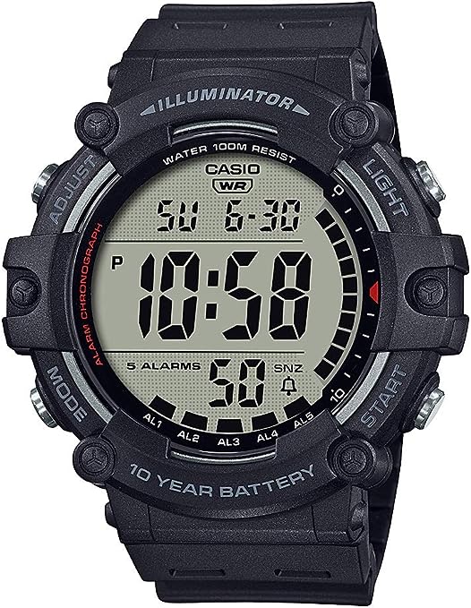 AE-1500WH-1AVDF Casio Big Dial Digital Sports Youth Men's Wrist Watch.