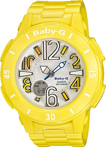 BGA-170-9BDR Casio Baby-G Yellow Analog-Digital Resin Strap Kids Watch.