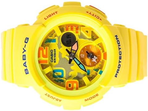 BGA-190-9BDR Casio BABY-G Analog-Digital Yellow Women's Watch. TIMECHECK