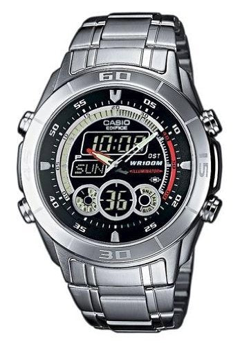 EFA-115D-1A1VDF Casio Edifice Analog-Digital Black Dial Men's Watch. fashionable