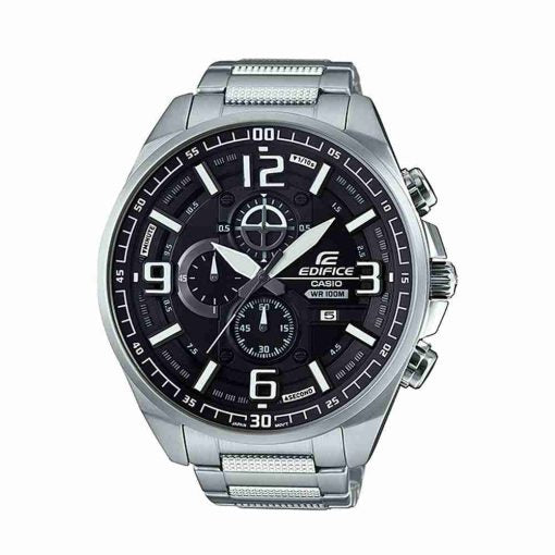 EFR-555D-1AVUDF Casio Edifice Black Dial Stainless steel Chronograph Men's Watch.