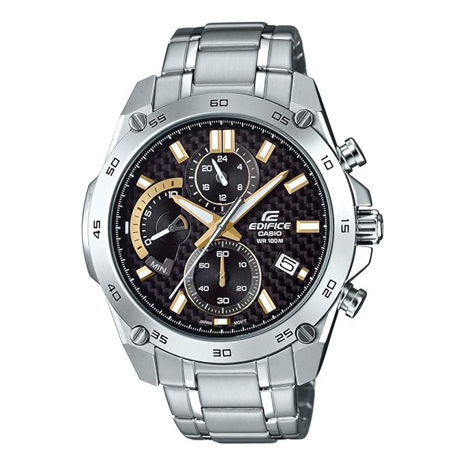 EFR-557CD-1A9VUDF Casio Edifice Black Stainless Steel Chronograph Men's Watch.