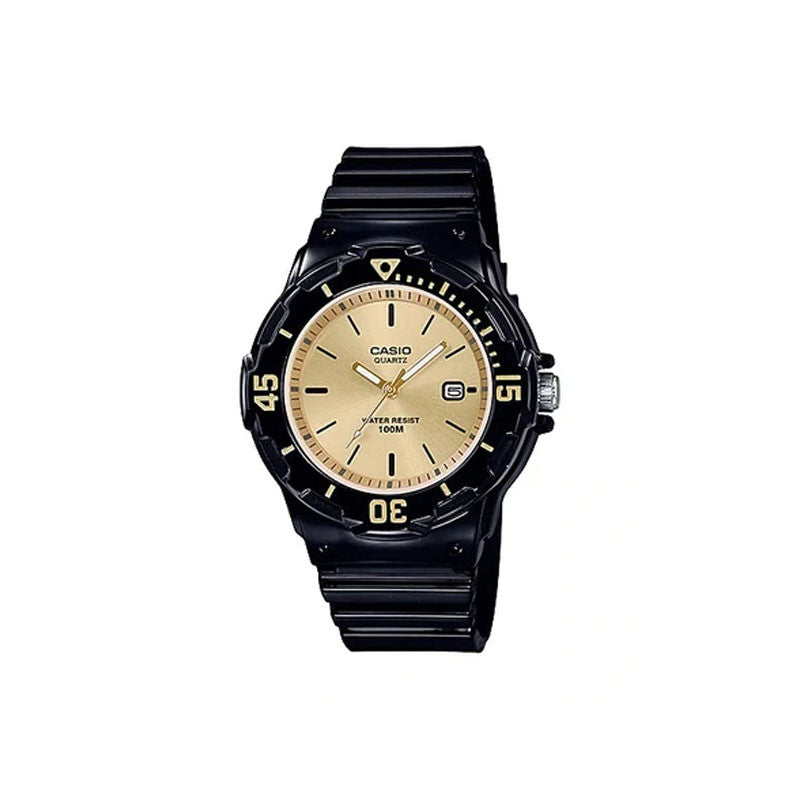 LRW-200H-9EVDF Casio Resin Round Analog Water Resistant Women's Watch. TIMECHECK