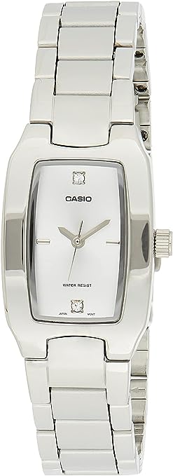 LTP-1165A-7C2DF Casio Women's (Silver/White) Stainless Steel Analog Quartz Watch.