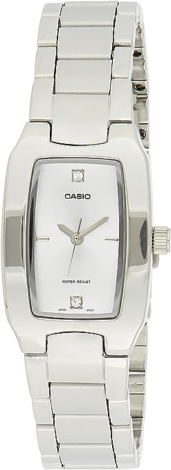 LTP-1165A-7C2DF Casio Women's (Silver/White) Stainless Steel Analog Quartz Watch. fashionable