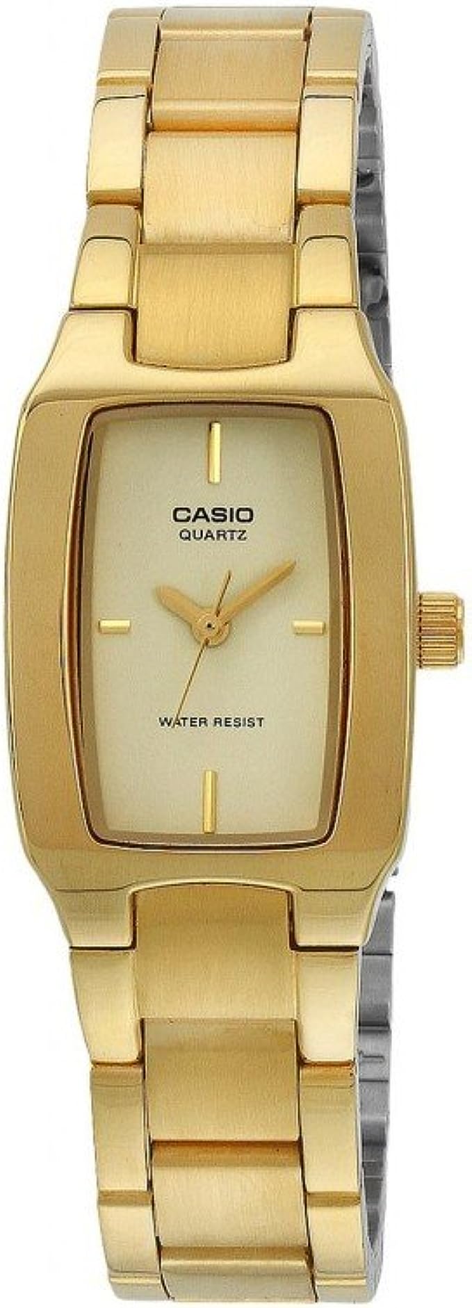 LTP-1165N-9CRDF Casio Gold Dial Stainless Steel Classic Quartz Women's Watch.