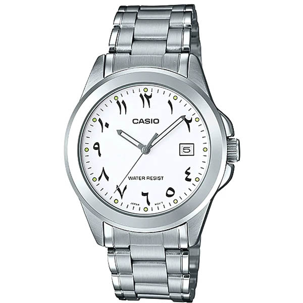 LTP-1215A-7B3DF Casio White Dial Stainless Steel Analog Quartz Women's Watch.