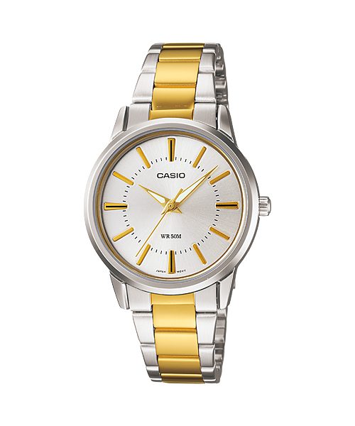 LTP-1303SG-7AVDF Casio Silver & Gold Analog Quartz Women's Watch. fashionable