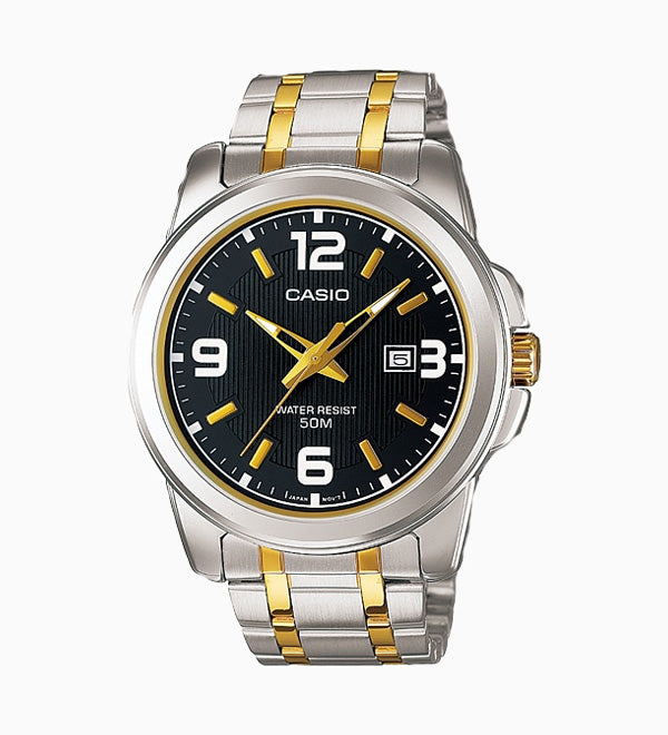 LTP-1314SG-1AVDF Casio Silver Stainless-Steel with Black Dial Women’s Quartz Watch.