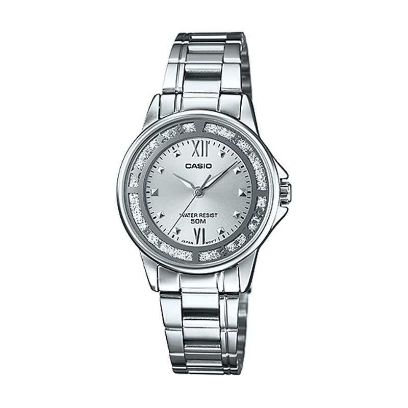 LTP-1391D-7AVDF Casio Silver Dial Stainless Steel Analog Quartz Women's Watch.