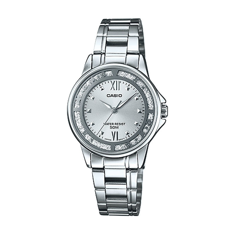 LTP-1391D-7AVDF Casio Silver Dial Stainless Steel Analog Quartz Women's Watch. fashionable