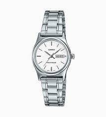 LTP-V006D-7B2UDF Casio Stainless Steel White Dial Day Date Analog Women's Watch.