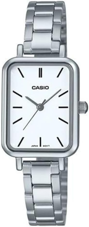 LTP-V009D-7EUDF Casio Analog White Dial Stainless Steel Band Quartz Women's Watch.