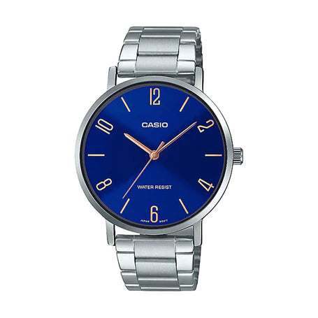 LTP-VT01D-2B2UDF Casio Blue Dial Stainless Steel Analog Quartz Women's Watch. fashionable