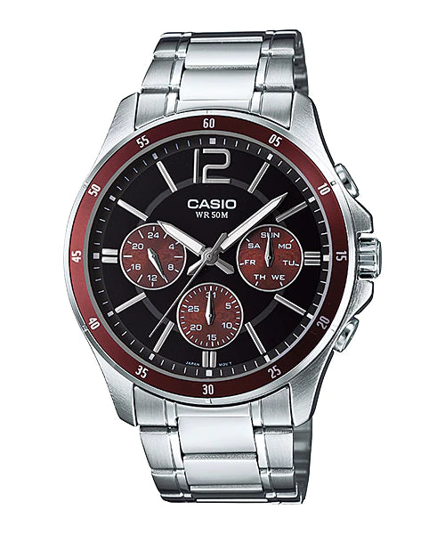 MTP-1374D-5AVDF Casio Multi Function Analog Quartz Men's Watch.