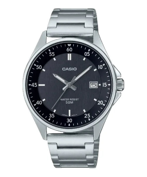 MTP-E705D-1EVDF Casio Analog Black Dial Quartz Men's Watch. fashionable