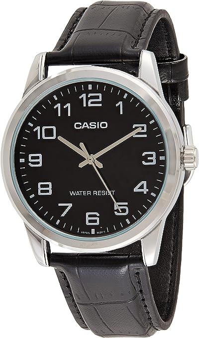 MTP-V001L-1BUDF Casio Black Dial Quartz Mens Watch. fashionable