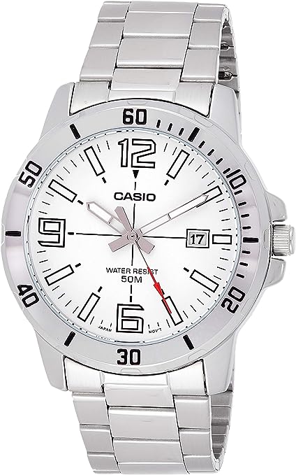 MTP-VD01D-7BVUDF Casio Analog Stainless Steel Strap Men's Quartz Watch.
