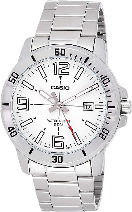 MTP-VD01D-7BVUDF Casio Analog Stainless Steel Strap Men's Quartz Watch. fashionable