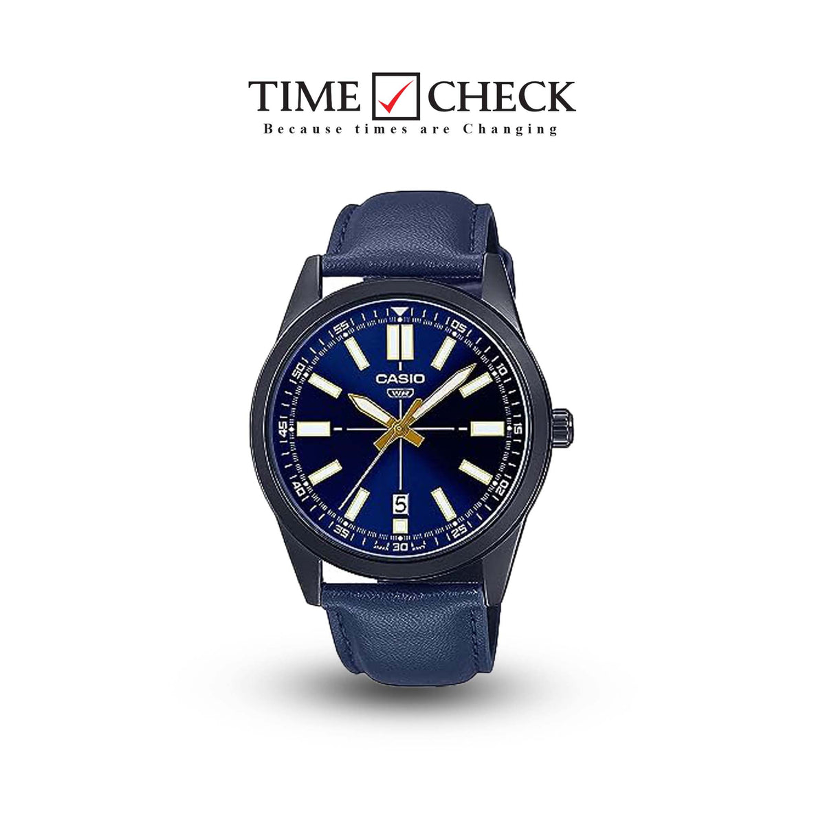 MTP-VD02BL-2EUDF Casio Analog Blue Dial Quartz Men's Watch. fashionable