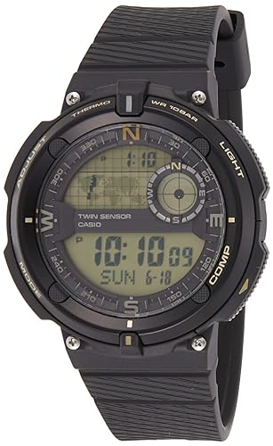 SGW-600H-9ADR Casio Outdoor Analog-Digital Black Dial Men's Watch.