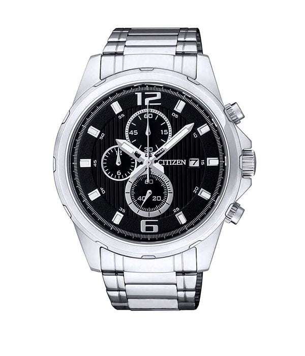 AN3550-55E Citizen Chronograph Watch for Men - Analog Stainless Steel Band.