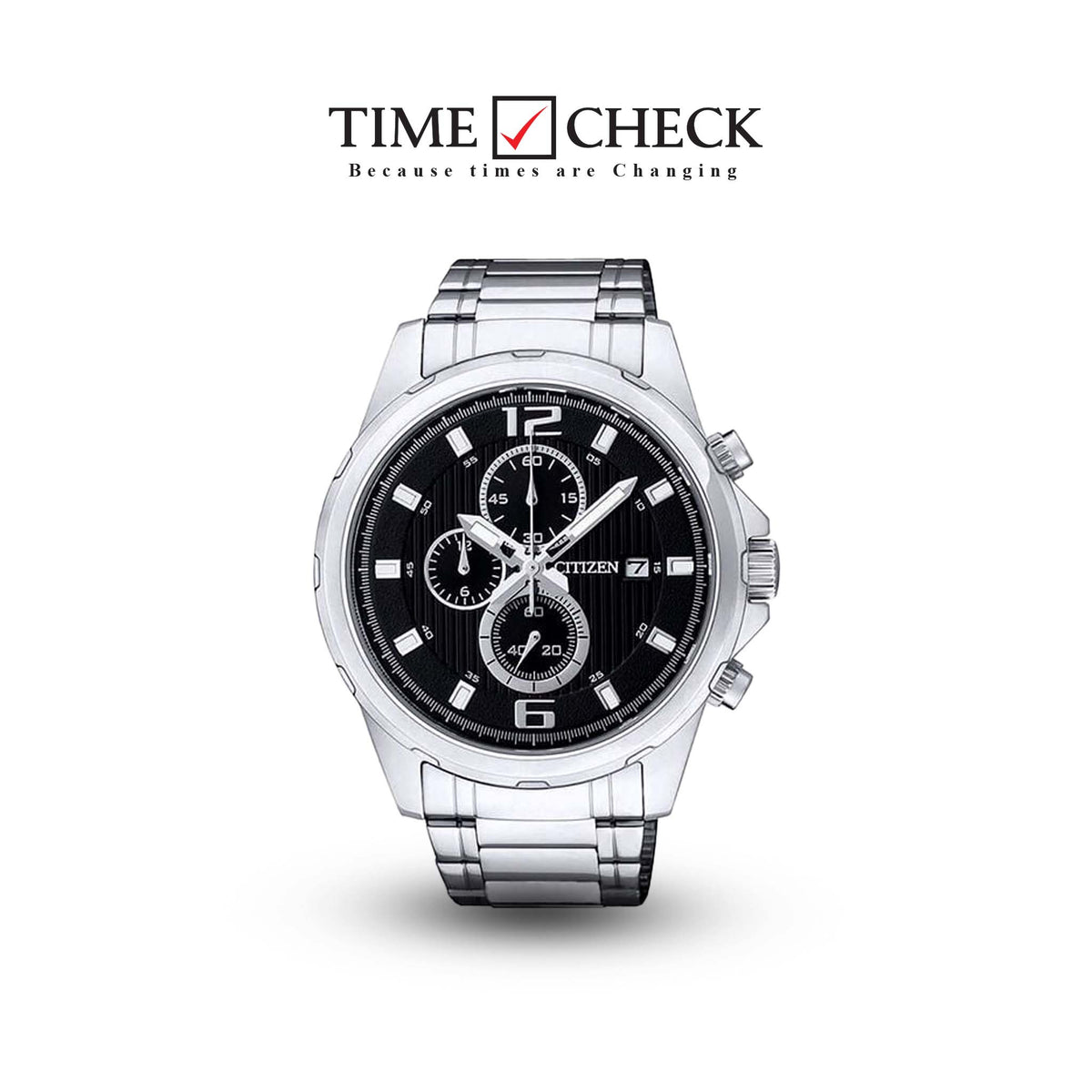 AN3550-55E Citizen Chronograph Watch for Men - Analog Stainless Steel Band. fashionable