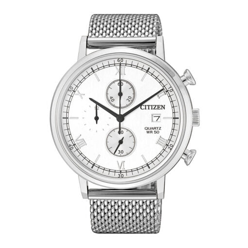 AN3610-80A Citizen Chronograph Quartz White Dial Men's Watch.