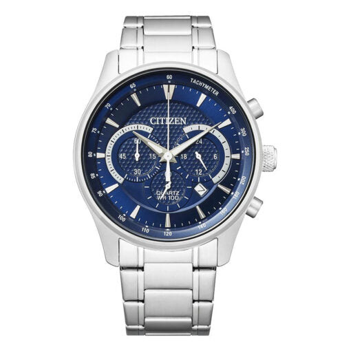 AN8190-51L Citizen with Stainless Steel Strap Men's Chronograph Quartz Watch. fashionable