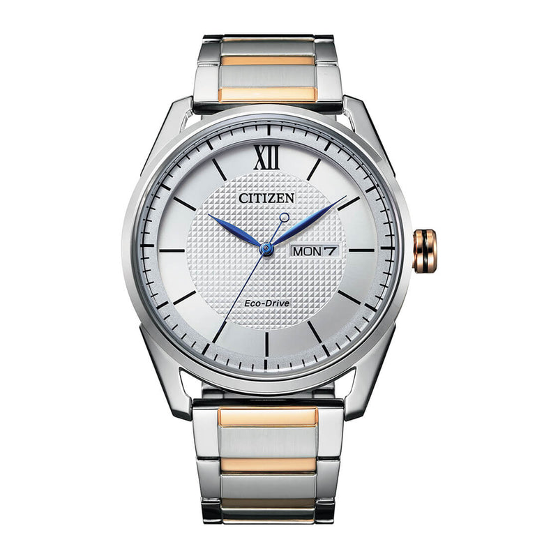 AW0084-81A Citizen Eco-Drive Stainless Steel Strap With Two-Tone Men's Watch. fashionable