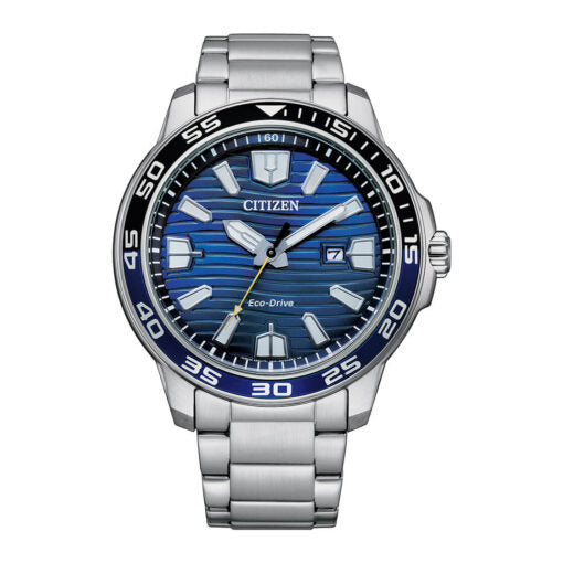 AW1525-81L Citizen with a Stainless Steel Band Men's Analogue Eco-Drive Watch.