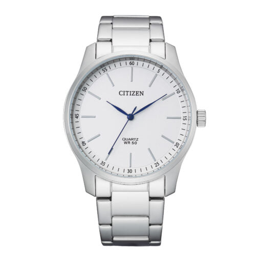 BH5000-59A Citizen White Dial Silver Stainless Steel Quartz Analog Silver Dial Men's Watch.