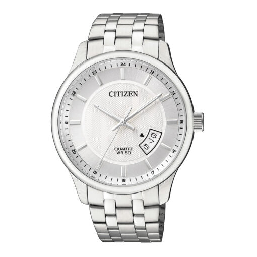 BI1050-81A Citizen Silver Dial Silver Stainless Steel Band Analog Quartz Men's Watch. TIMECHECK