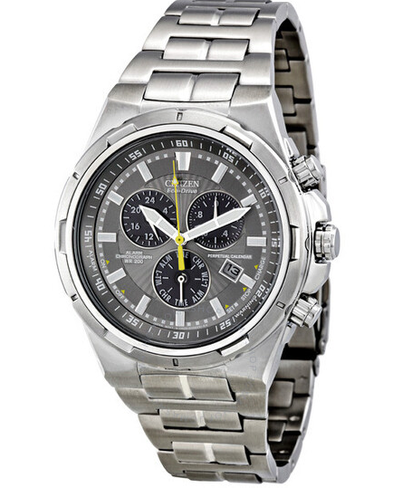 BL5430-51H Citizen Gray Dial Silver Stainless Steel Eco Drive Multi Function Analog Men's Watch. TIMECHECK