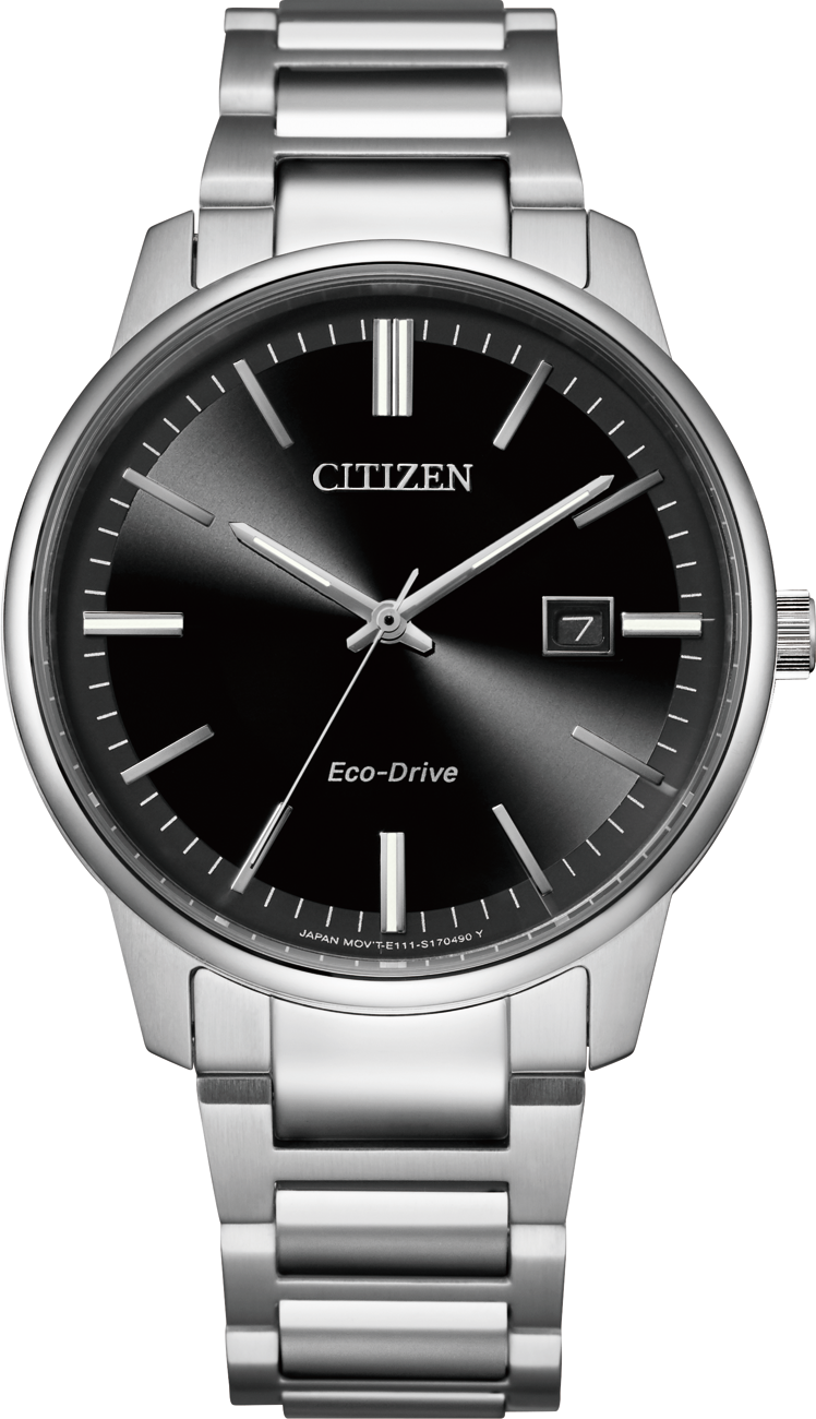BM7521-85E Citizen Black Dial Silver Stainless Steel Eco Drive Analog Men's Watch.