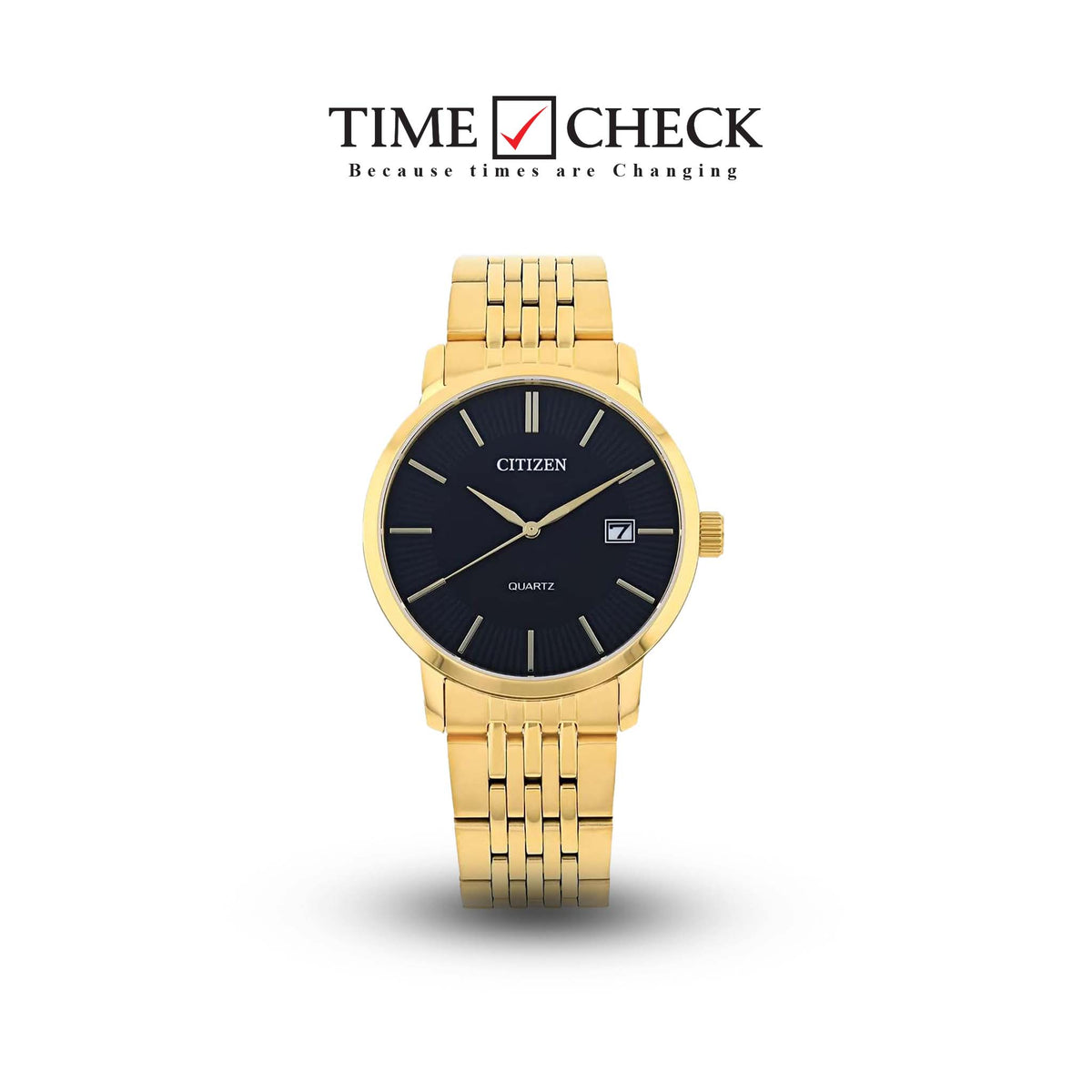 DZ0042-55E  Citizen Golden Chain in Black Dial Men’s Watch. fashionable