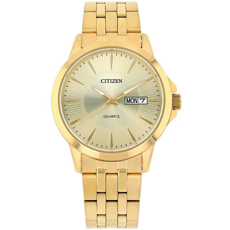 DZ5002-52P Citizen Gold Stainless Steel Gold Dial 42mm Quartz Men's Watch. fashionable