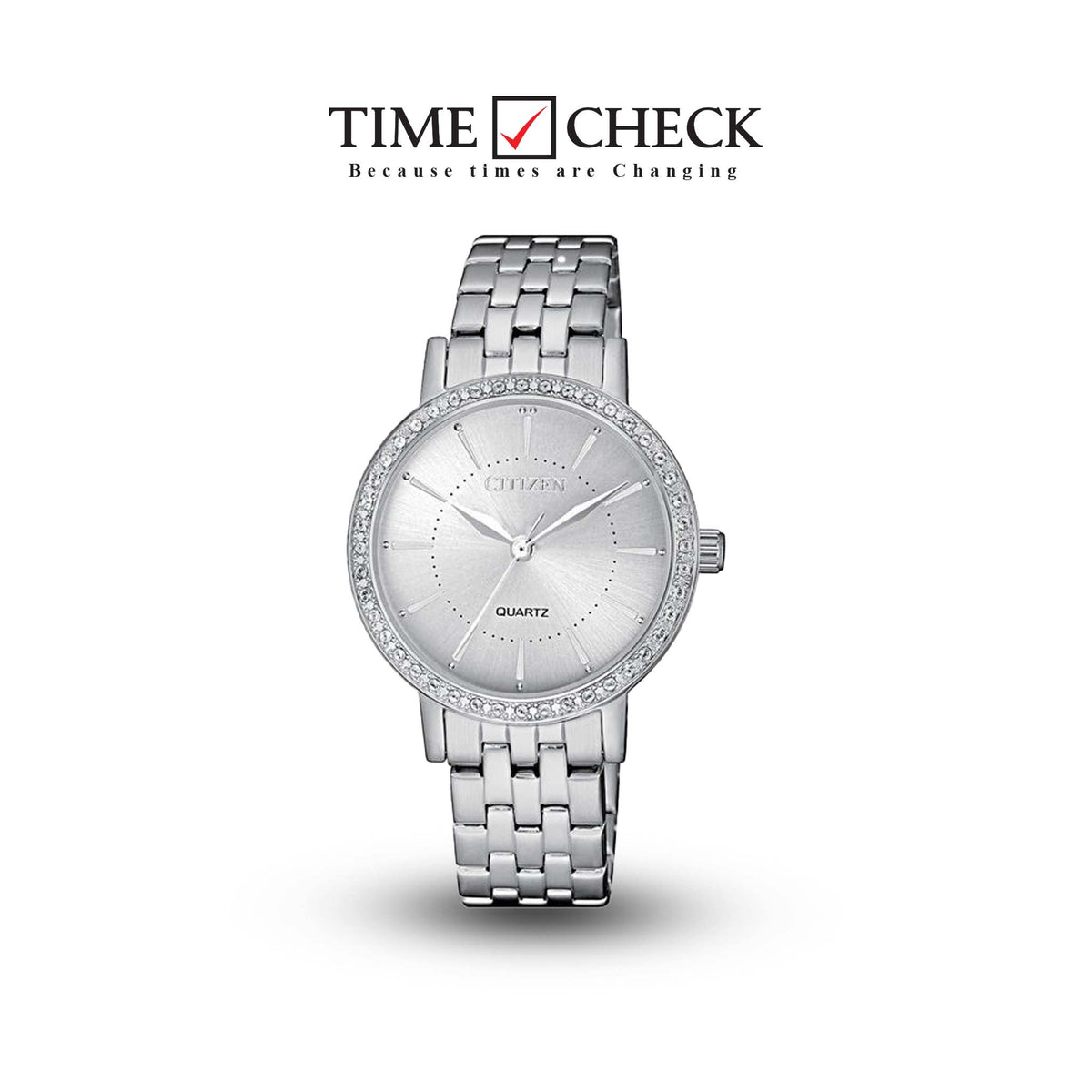 EL3040-80A CITIZEN Analogue White Dial Women's Watch. fashionable