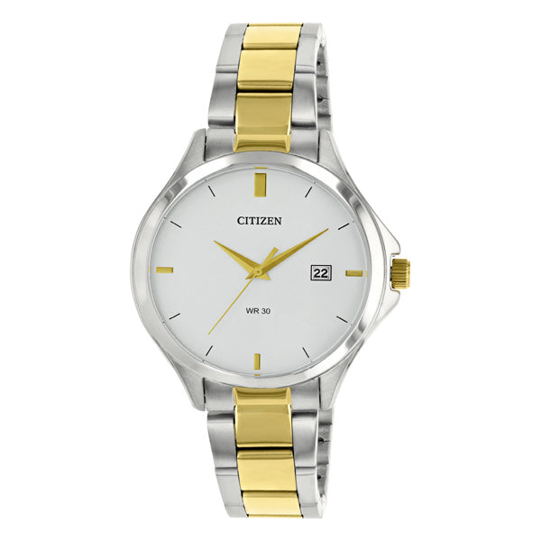 HZ0004-55A Citizen Classic Silver/Gold Stainless Steel Analog Watch For Women. fashionable