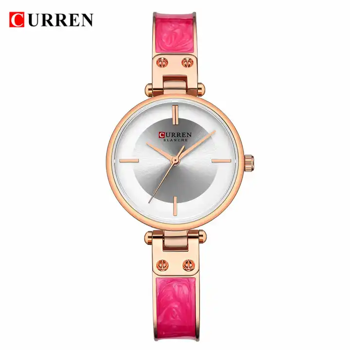 C9058L Curren Silver Dial Rose-gold Stainless Chain Steel Analog Quartz Women's Watch.