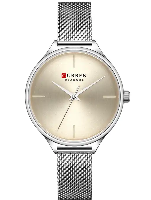 C-9062L Curren Silver Dial Silver Stainless Steel Analog Quartz Women's Watch. TIMECHECK