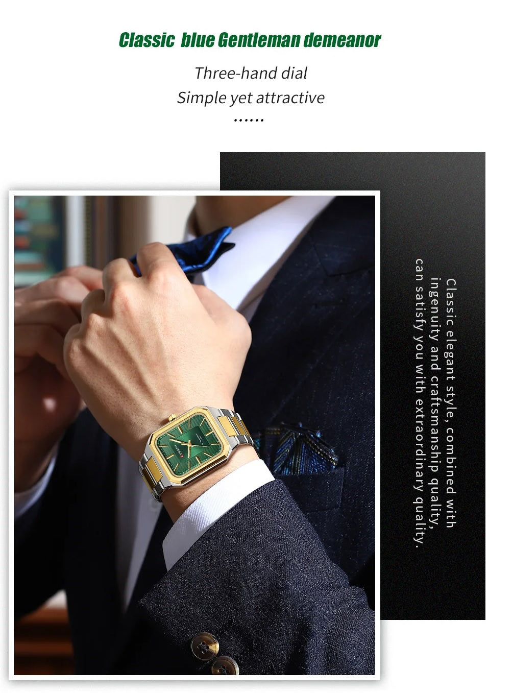M-8457-curren-Green-Dial