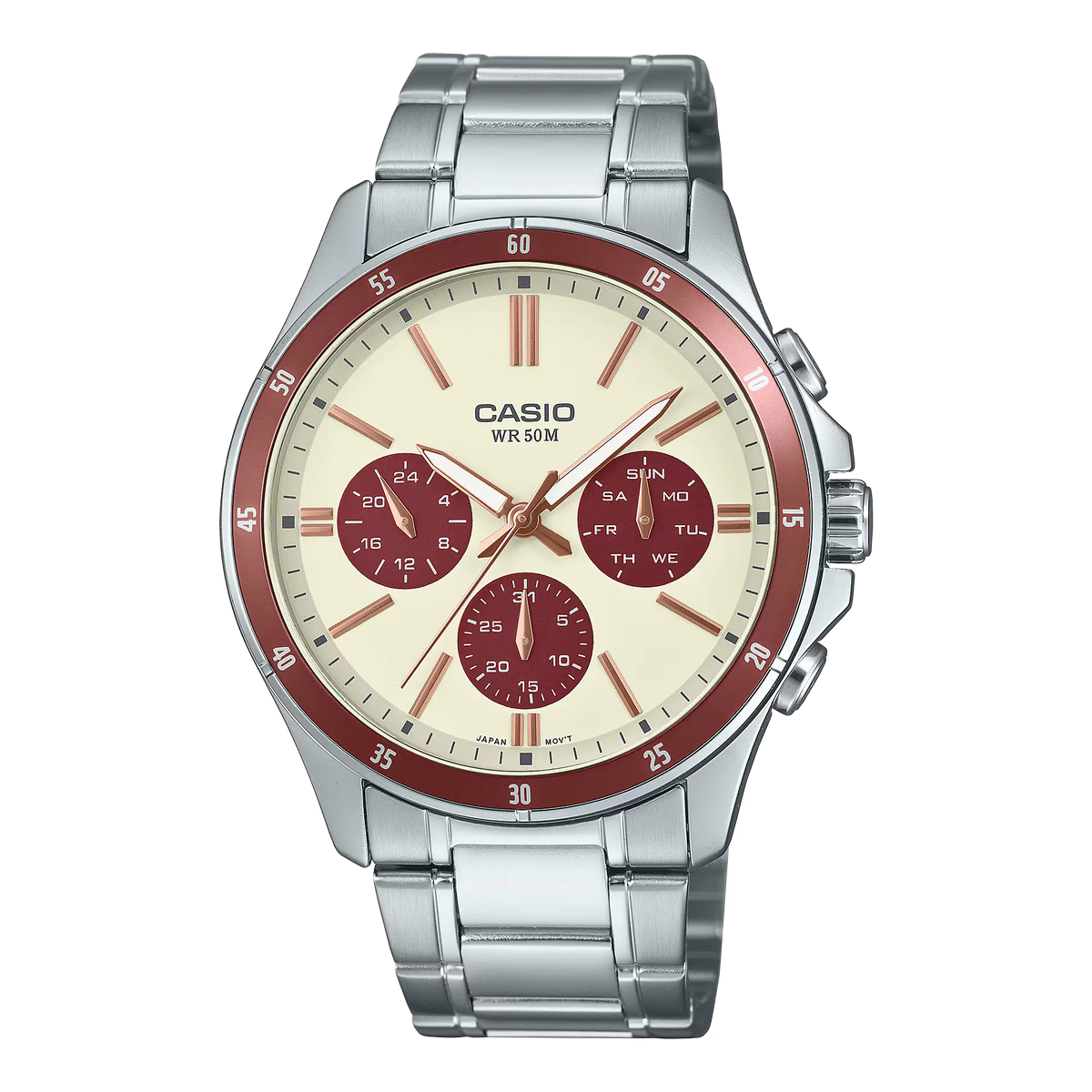 MTP-1374D-5A2VDF Casio Multi Function Analog Quartz Men's Watch.