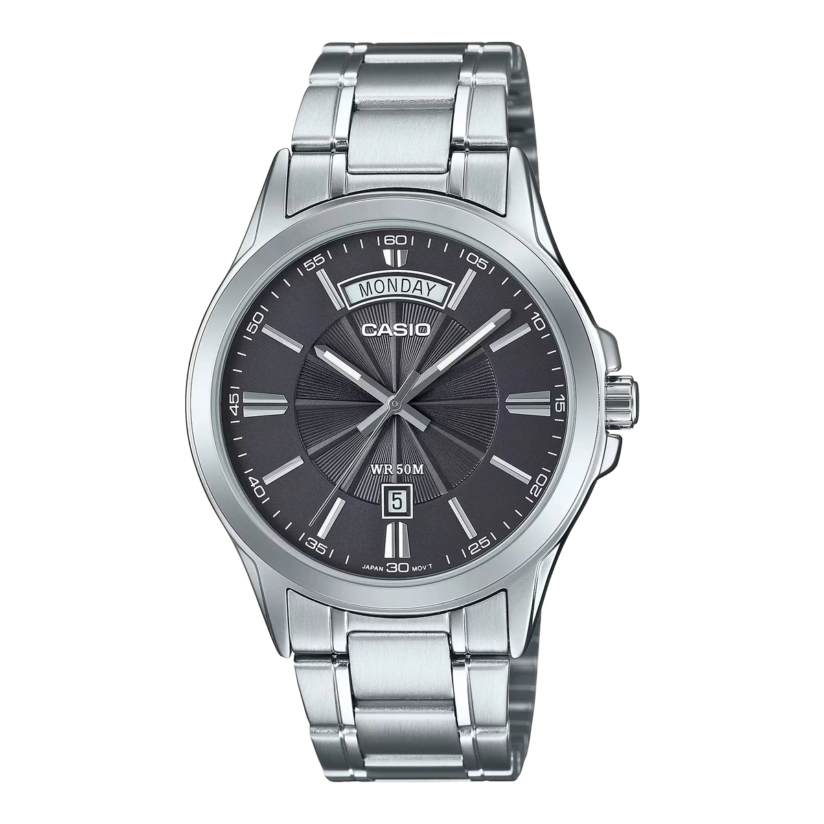 MTP-1381D-8AVDF Casio Classic Stainless Steel  Men's Analog Quartz Watch.
